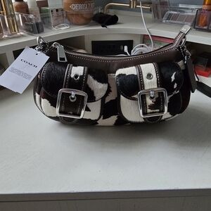 Coach Ashton cow print purse